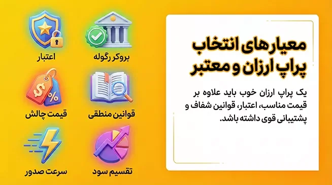 معیارهای انتخاب پراپ ارزان و معتبر