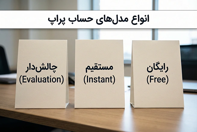 انواع مدلهای حساب پراپ